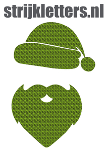 Vel Strijkletters Kerstman Design Zebra Groen - afb. 1
