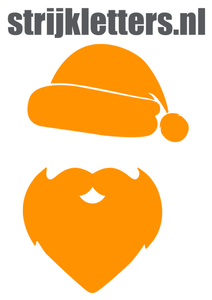 Vel Strijkletters Kerstman Flex Neon Oranje - afb. 1