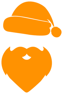 Vel Strijkletters Kerstman Flex Neon Oranje - afb. 2