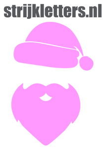 Vel Strijkletters Kerstman Flex Neon Roze - afb. 1