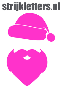 Vel Strijkletters Kerstman Flex Magenta - afb. 1