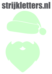 Vel Strijkletters Kerstman Flex Mint Groen - afb. 1