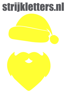 Vel Strijkletters Kerstman Flex Neon Geel - afb. 1