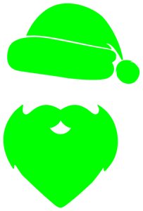 Vel Strijkletters Kerstman Flex Neon Groen - afb. 2