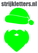 Vel Strijkletters Kerstman Flex Neon Groen - afb. 1