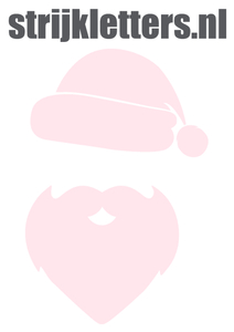 Vel Strijkletters Kerstman Flex Pastel Roze - afb. 1