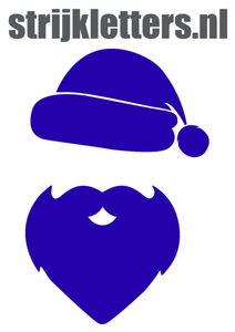 Vel Strijkletters Kerstman Flex Royal Blauw - afb. 1