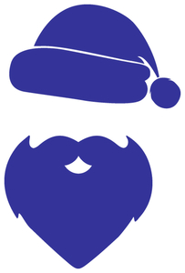 Vel Strijkletters Kerstman Flock Azure Blauw - afb. 2