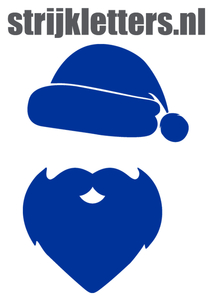 Vel Strijkletters Kerstman Flock Kobalt Blauw - afb. 1