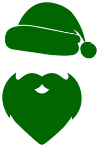 Vel Strijkletters Kerstman Reflecterend Donker Groen - afb. 2
