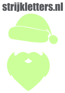 Vel Strijkletters Kerstman Glow in the Dark - afb. 1
