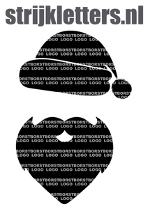 Vel Strijkletters Kerstman Flex BORSTLOGO - afb. 1