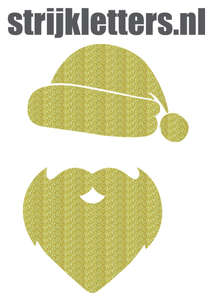 Vel Strijkletters Kerstman Glitter Coronado Gold - afb. 1