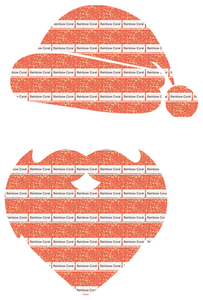 Vel Strijkletters Kerstman Glitter Rainbow Coral Glitter ST - afb. 2