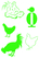 Vel Strijkletters Kippen Flock Neon Groen - afb. 2