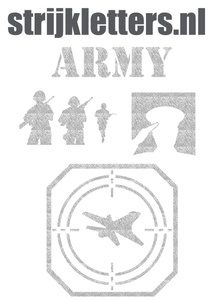 Vel Strijkletters Leger Glitter Silver 450 - afb. 1