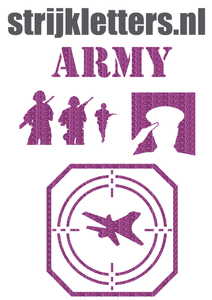 Vel Strijkletters Leger Glitter Lavender 428 - afb. 1