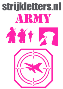 Vel Strijkletters Leger Glow in the Dark Roze - afb. 1