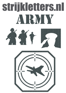 Vel Strijkletters Leger Glitter Grey Glitter 459 - afb. 1