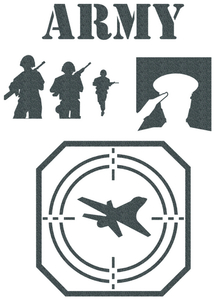 Vel Strijkletters Leger Glitter Grey Glitter 459 - afb. 2