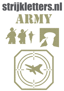 Vel Strijkletters Leger Glitter Champagne Glitter 490 - afb. 1