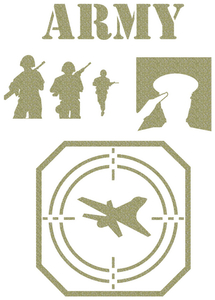 Vel Strijkletters Leger Glitter Champagne Glitter 490 - afb. 2