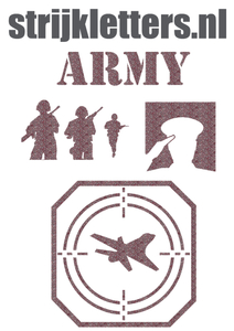 Vel Strijkletters Leger Glitter Rose Gold Glitter 486 - afb. 1