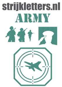 Vel Strijkletters Leger Glitter Jade Glitter 482 - afb. 1
