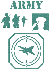 Vel Strijkletters Leger Glitter Jade Glitter 482 - afb. 2