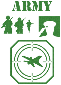 Vel Strijkletters Leger Glitter Green Glitter 455 - afb. 2