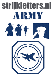 Vel Strijkletters Leger Glitter Navy Blue Glitter 423 - afb. 1