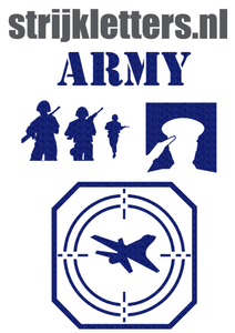 Vel Strijkletters Leger Glitter Royal Blue Glitter 489 - afb. 1