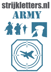 Vel Strijkletters Leger Glitter Bleu Glitter 454 - afb. 1