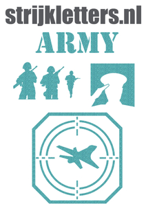 Vel Strijkletters Leger Glitter Sky Bleu Glitter 445 - afb. 1