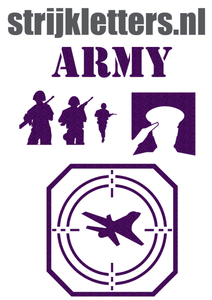 Vel Strijkletters Leger Glitter Purple Glitter 424 - afb. 1