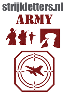 Vel Strijkletters Leger Glitter Red Glitter 456 - afb. 1