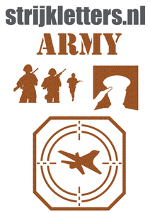 Vel Strijkletters Leger Glitter Copper 426 - afb. 1