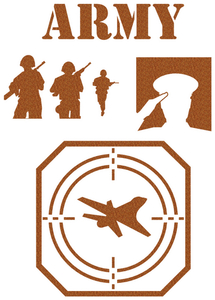 Vel Strijkletters Leger Glitter Copper 426 - afb. 2