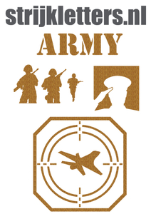 Vel Strijkletters Leger Glitter Dark Gold 429 - afb. 1