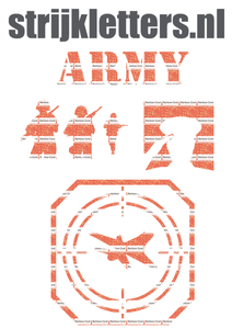 Vel Strijkletters Leger Glitter Rainbow Coral Glitter ST - afb. 1