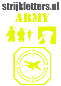 Vel Strijkletters Leger Glow in the Darg Geel - afb. 1