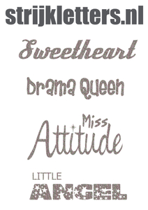 Vel Strijkletters Little Angel Glitter Regenboog Multicolor 453 - afb. 1