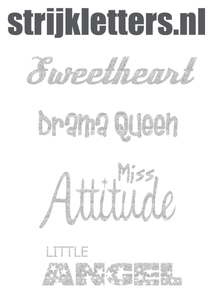 Vel Strijkletters Little Angel Glitter Silver 450 - afb. 1