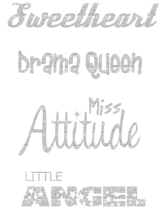 Vel Strijkletters Little Angel Glitter Silver 450 - afb. 2