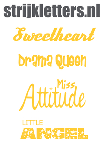 Vel Strijkletters Little Angel Metallics Geel Metallic - afb. 1