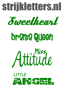 Vel Strijkletters Little Angel Metallics Groen Metallic - afb. 1