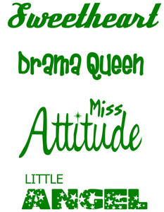 Vel Strijkletters Little Angel Metallics Groen Metallic - afb. 2