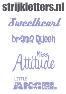 Vel Strijkletters Little Angel Metallics Paars Metallic - afb. 1