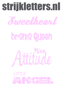 Vel Strijkletters Little Angel Metallics Roze Metallic - afb. 1