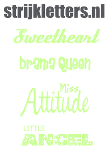 Vel Strijkletters Little Angel Glow in the Dark - afb. 1